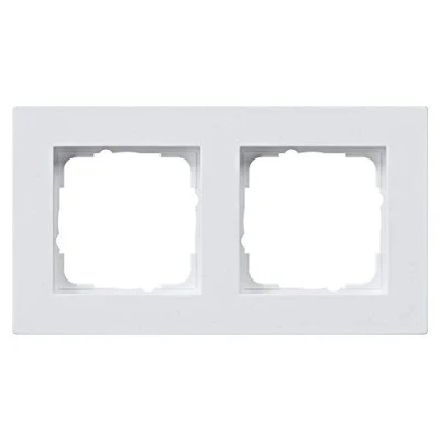 Imagen de &#039;Gira 0212225 Marcos para interruptores E2 de 2 Plano, Color Blanco Mate