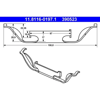 Imagen de Muelle, pinza de freno ATE 11.8116 0197.1
