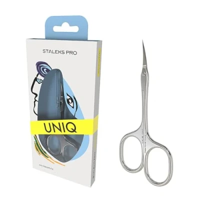 Imagen de STALEKS PRO Tijera profesional para cutículas. Manos pequeñas. Acero Inoxidable. Asimétrica UNIQ SQ 30/4