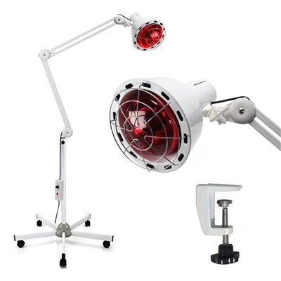 Imagen de Boston Tech Lámpara Infrarroja WE108 Fisioterapia, Termoterapia, Alivio de Dolores, Circulación, Articulación. Base flexible más estable, Accesorio Mesa Incluido, 275 W. 5 Patas Mayor Estabilidad.