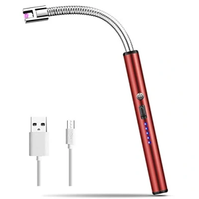 Imagen de MOSUO Mechero Eléctrico USB Recargable, Encendedor Electrico de Cigarrillos, Resistente al Viento sin Llama para Cocina,Cigarrillos, Velas, Barbacoas,Gas