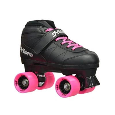 Imagen de Epic Skates Super Nitro 7 Patines de Cuatro velocidades para Interiores y Exteriores, Color Rosa