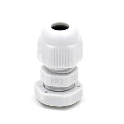 Imagen de Pasacables PG7 Gris, conectores de cables impermeables CE SGS, paquete 10