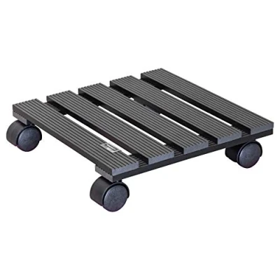 Imagen de Rodillo de plantas WAGNER WPC Compuestos plástico madera, resistente a la intemperie, antracita, 29 x 8,3 cm, carga máxima 60 kg 20050001