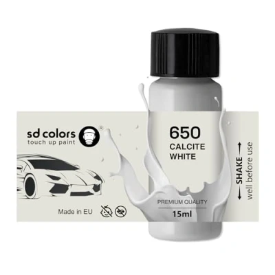 Imagen de SD COLORS CALCITE White 650 Pintura para retocar (15 ML, con código de color 650), blanco