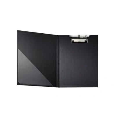 Imagen de Exacompta 18291E Porta bloc con solapa de cartón Balacron pinza y soporte para boligrafo. Bolsillo plástico esquina tamaño 23 cm x 32 documentos A4 color negro.