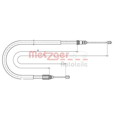 Imagen de METZGER 10.6699 Cable de Freno Mano Atrás izquierda 1508/1205 Discos COFLE