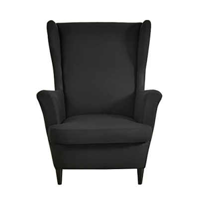Imagen de CHNSHOME Fundas de Sillón orejero elástica 1 Plaza Funda para sillas Orejas 2 Piezas Cubre con Respaldo alas