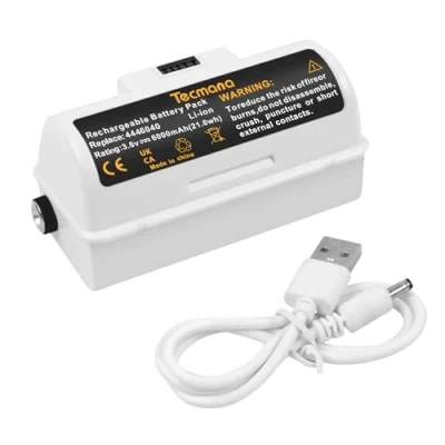 Imagen de Tecmana Batería de repuesto 3,6 V 6000 mAh compatible con iRobot Braava Jet 240, 241, 244, 245, 250, M6, M6110, M6134, sustituye a 4446040 BC674