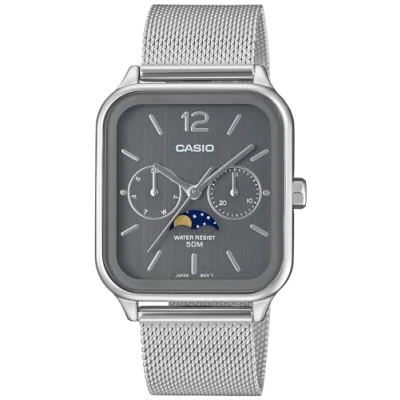 Imagen de Casio Reloj Multiesfera para Hombres de Cuarzo con Correa en Acero Inoxidable MTP M305M 8AVER