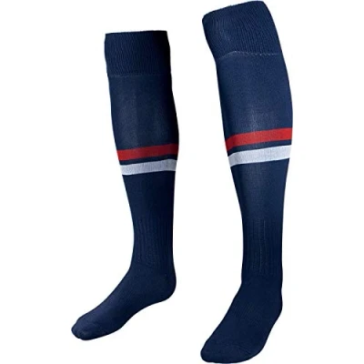 Imagen de HS S13 Passion Calcetines de fútbol, Unisex Adulto, Bianco/BLU Navy/Rosso, 2