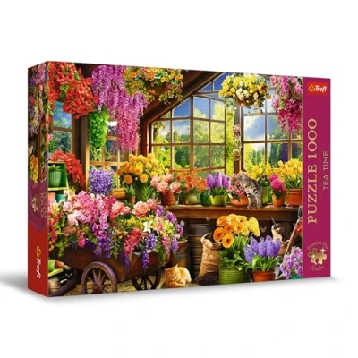 Imagen de Trefl Premium Plus Quality Puzzle Tea Time: Preparación para la Primavera 1000 Piezas, Serie de imágenes nostálgicas Pintura, Adultos y niños a Partir 12 años