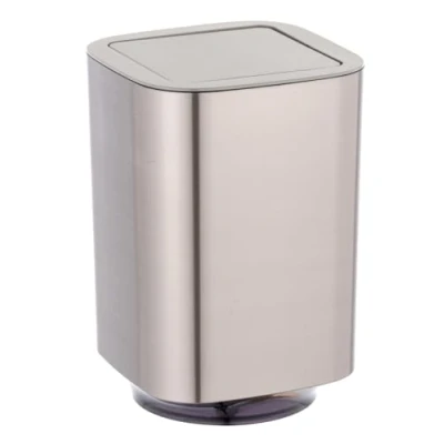 Imagen de Cubo con tapa oscilante Auron plata 5.5 l