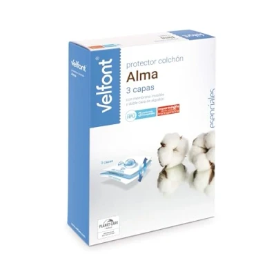 Imagen de Velfont Protector colchón Alma 3 Capas (90, Blanco)