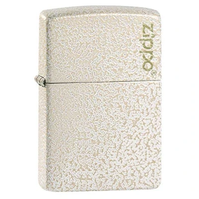 Imagen de Zippo Logo Mercury Glass Matte Mechero para tormentas, Recargable, en Caja de Regalo (49181ZL)