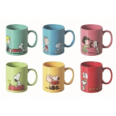Imagen de Brunch Time Set Taza 6 Uds. Snoopy
