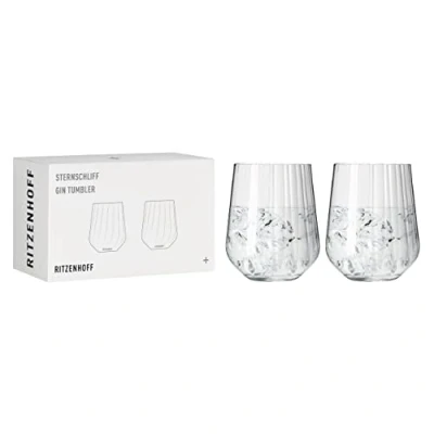 Imagen de Ritzenhoff 3771001 Vaso de ginebra 700 ml Serie Sternschliff No. 2 piezas con línea relieve Made in Germany