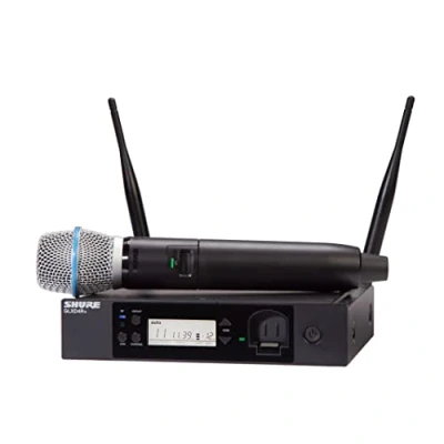 Imagen de micrófono inalámbrico Shure GLXD24R+/B87A para Iglesias, Karaoke y Voces con batería de 12 Horas Alcance 30m. Incluye Vocal Beta 587 Receptor un Solo Canal.