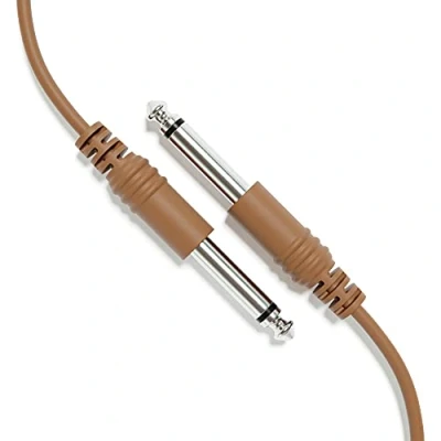 Imagen de ExcelValley 1 Pack Cable de Guitarra Instrumento Mono Conexión Conducción TS 6,35mm 1/4&quot; [Marrón 120cm 47&quot;]