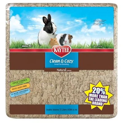 Imagen de Kaytee Clean &amp; Cozy para Animales Pequeños, Roedor, Cama Hámster, Natural, 99,9% Libre De Suciedadcontrol Olores, 72 litros, Natural 2610 g