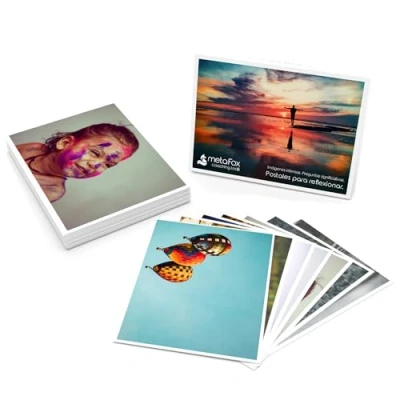 Imagen de metaFox juego de tarjetas postales originales tipo especial con 52 cartas conversación atención plena herramienta entrenamiento motivacional
