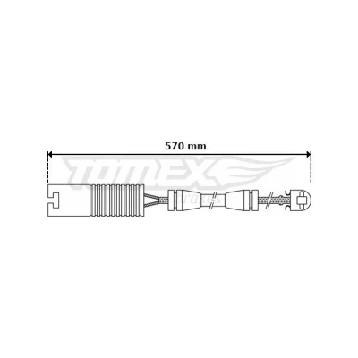 Imagen de TOMEX brakes TX 30 31 Sensor de Desgaste Pastillas Frenos Eje delantero BMW: 7