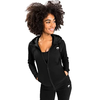 Imagen de Venum Essential Hoody Sudadera con Capucha y Cremallera, Mujer, Negro, Small
