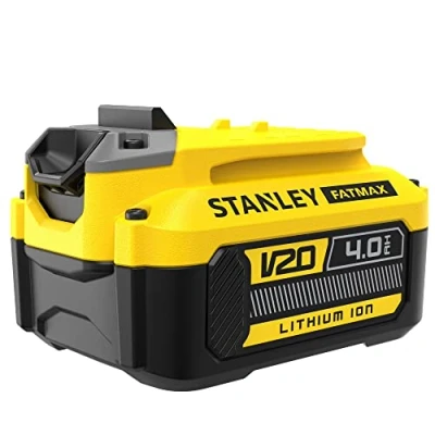 Imagen de STANLEY FATMAX Batería V20 Litio 18V 4Ah, sin efecto memoria, alta autonomía, celdas de baja impedancia para mayor potencia y ciclo vida, indicador LED carga, SFMCB204 XJ