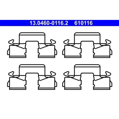 Imagen de ATE 13.0460 0116.2 Kit de accesorios, pastillas frenos Discos MITSUBISHI: Carisma Hatchback