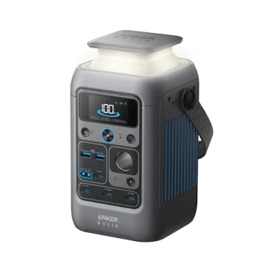 Imagen de Anker SOLIX C300 DC Power Bank Station, estación de energía para Exteriores 288 WH (90 000 mAh), LiFePO4, generador Solar 300 W, Acampar, Viajar y emergencias (no Incluye Cargador Pared)