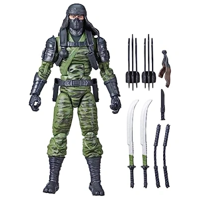 Imagen de G.I. Joe Classified Series Ralph Nunchuk Badducci, figuras de acción coleccionables 80, 6 pulgadas para niños y niñas, con 7 accesorios