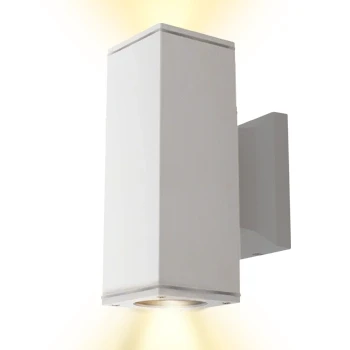 Imagen de Aigostar Aplique Pared Exterior,GU10 Antracita Aluminio Up Down Lámpara,IP65 Impermeable Luz Exterior Iluminación para Balcón Garaje Terrazas Patio Jardín,Blanco