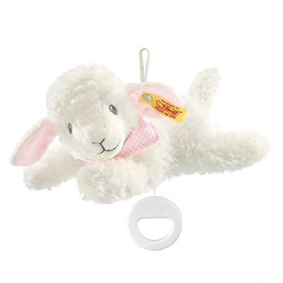Imagen de Steiff Lamb Box Animales Caja de música Cordero Sweet Dreams, Color Rosa, 25 cm (239649)