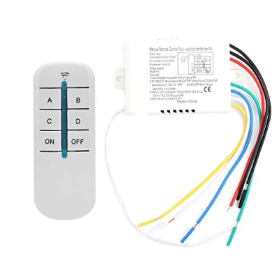 Imagen de Interruptor de control remoto inalámbrico 4 vías ON/OFF 220V Transmisor receptor luz pared digital con anti disturbios