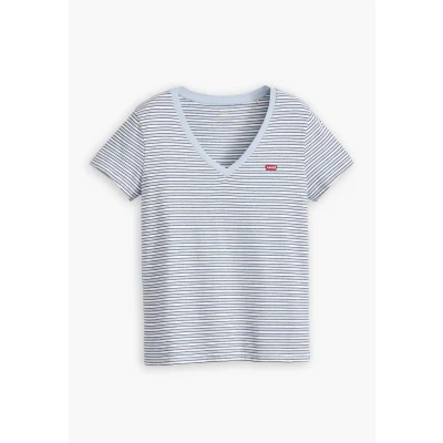 Imagen de Levi&#039;s Perfect V NECK Camiseta estampada, Mujer, Talla: XS, Penny stripe kentucky blue