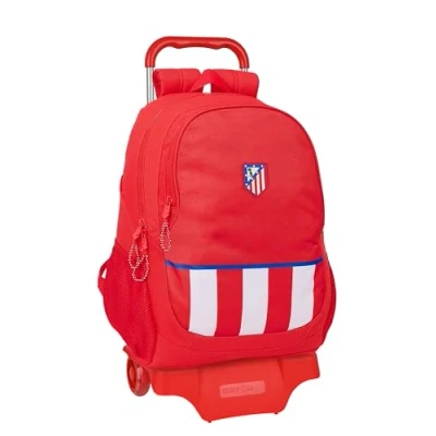 Imagen de Safta ATLÉTICO de MADRID Mochila Escolar con Carro, Ideal para Niños Diferentes Edades, Cómoda y Versátil, Calidad Resistencia, 33x15x43 cm, Color Rojo