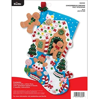 Imagen de Bucilla 86898E Juego de calcetín navideño (fieltro, 45,7 cm)