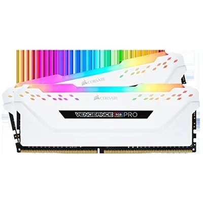 Imagen de Corsair Vengeance RGB Pro Kit de Memoria Entusiasta 16 GB (2 x 8 GB), DDR4, 3600 MHz, C18, XMP 2.0, Iluminación LED RGB, Blanco