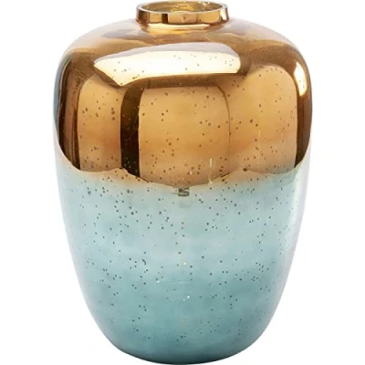 Imagen de Kare Lizy Shine Jarrón Decorativo (41 cm), Color Dorado y Azul