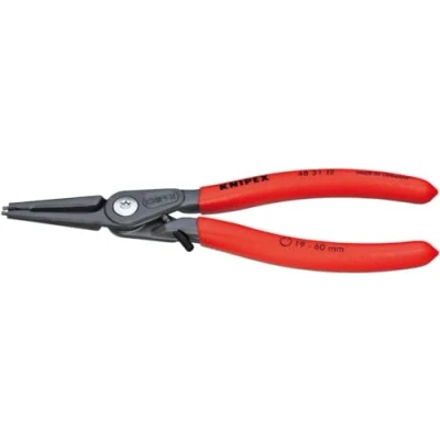 Imagen de Knipex Alicate de precisión para arandelas interiores en taladros con protección contra la sobreexpansión gris atramentado, recubiertos plástico antideslizante 180 mm 48 31 J2
