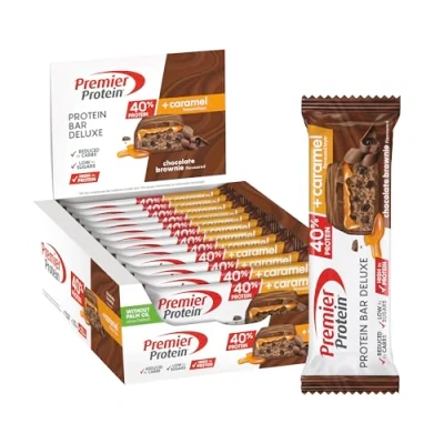 Imagen de Premier Protein Bar Deluxe Chocolate Brownie 12x50g Alto contenido en proteínas Bajo azúcares + Reducido hidratos de carbono Sin aceite palma