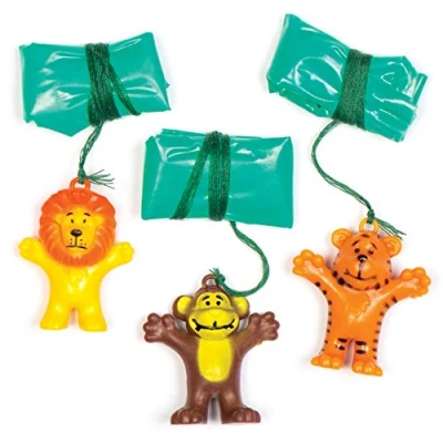 Imagen de Baker Ross Paracaídas de Animales para niños (Pack 8) Regalos Bolsas cotillón (AV162)