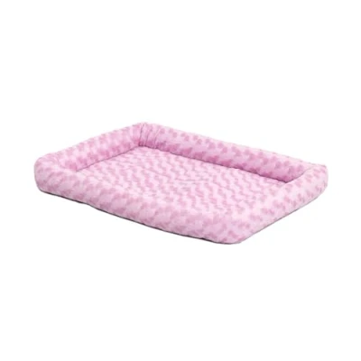 Imagen de MidWest Homes for Pets modelo 40230 PK cama para perros con cabezal, longitud de 76,2 cm, y gatos cómodo adecuado razas medianas, color rosa