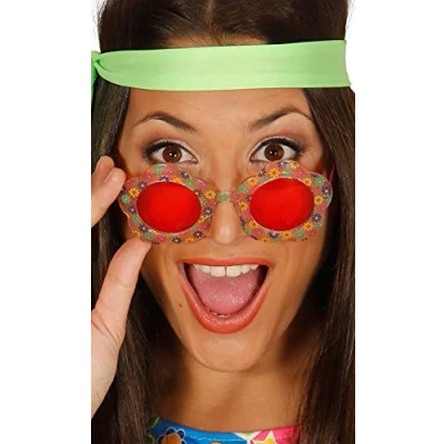 Imagen de Guirca Gafas Hippie Flor, Multicolor (Müller &amp; Küssner GbR 16215)