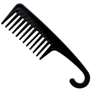 Imagen de Peine de Dientes Anchos, Ducha con Colgador, Anchos para Rizos, Peinar, Desenredar el Pelo Mojado o Rizado
