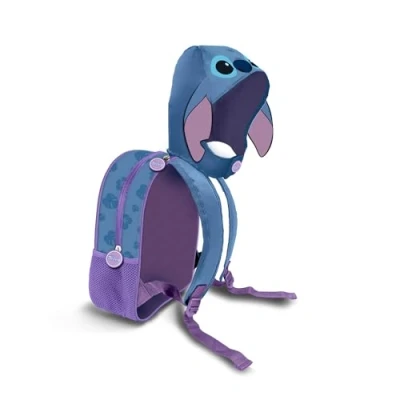 Imagen de Karactermania Disney LILO AND Stitch Lemur Hooded Mochila escolar para niños, Talla: One Size, Azul