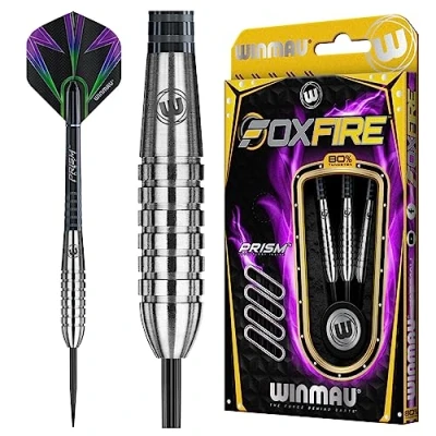 Imagen de WINMAU Foxfire Set de Dardos Punta Acero Tungsteno 28 Gramos con Prism Alpha Vuelos and Force Ejes (Tallos)