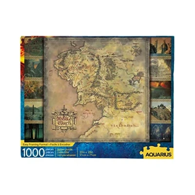 Imagen de AQUARIUS 65370 Lord of The Rings Map 1000 Piece Jigsaw Puzzle, Multi Colored, One Size