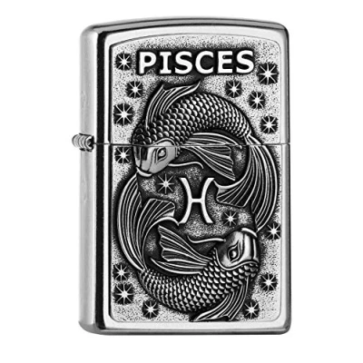 Imagen de Zippo PL 207 Pisces V19 Mechero de latón, diseño Animales