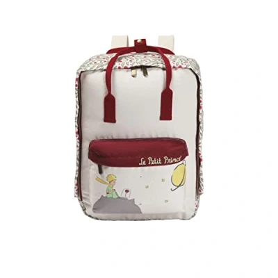 Imagen de El Principito Mochila con Asas, Cierre de Cremallera, Accesorio escolar, Color Beige, viaje, Producto oficial (CyP Brands)